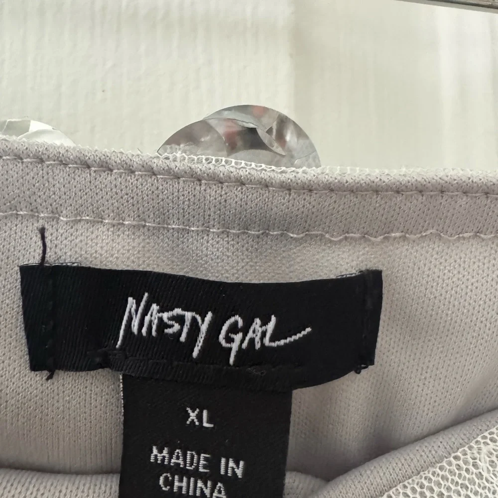 Nasty Gal shimmering silver